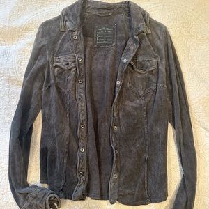 Allsaints suade leather shirt